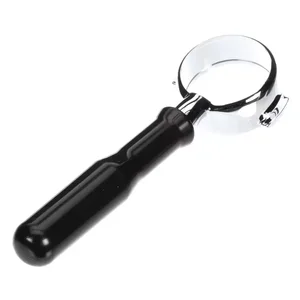 Portafilter, Bottomless With Black Handle (Spring/Basket not included)