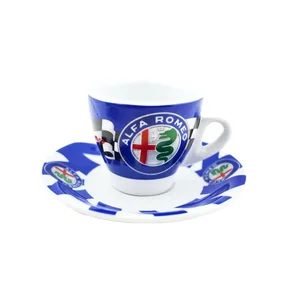 Auto sport Espresso Cups–set of 6 cups and saucers