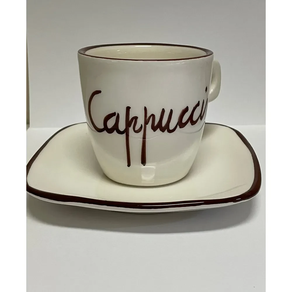 Set of 4 hand painted Cappuccino Cups | Italy