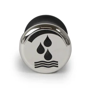 La Pavoni Hot Water Knob Black (Screw On) With Chrome End Cap
