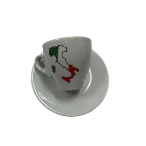 Italian Boot Cups with Espresso Motif