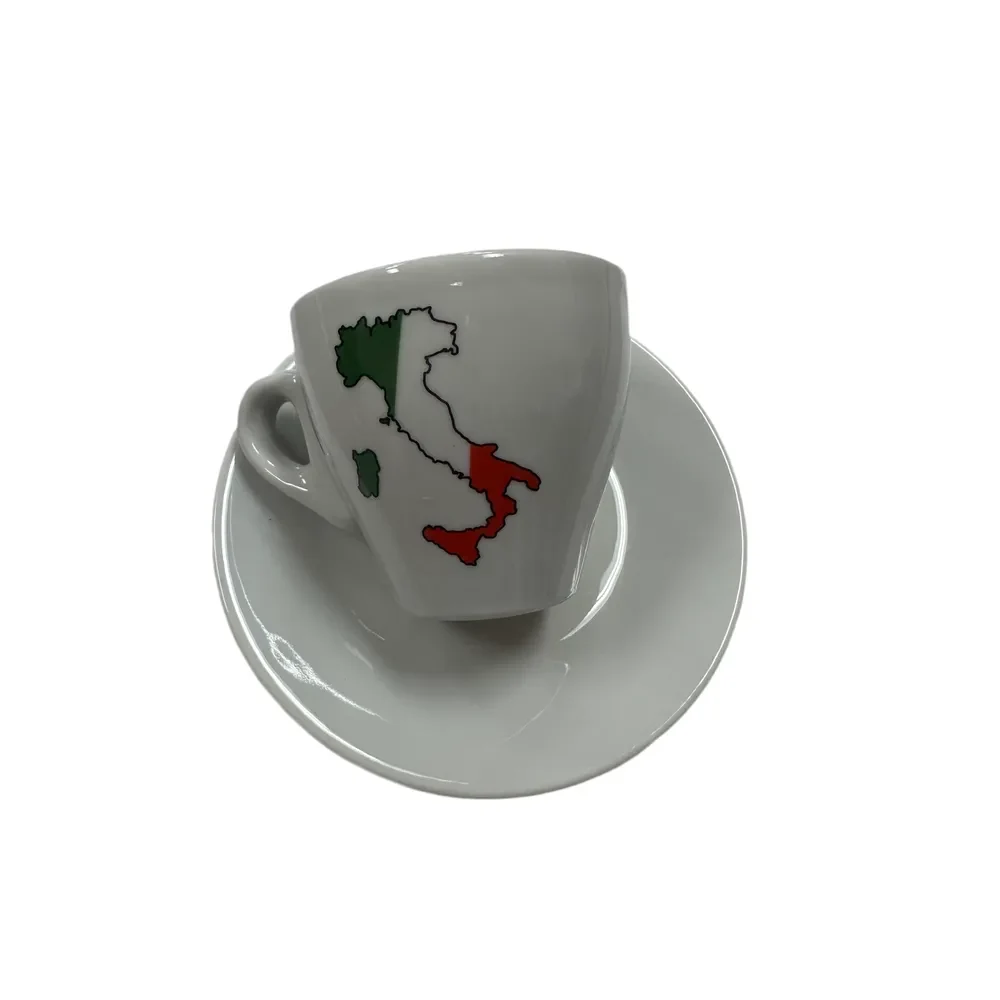 Italian Boot Cups with Espresso Motif