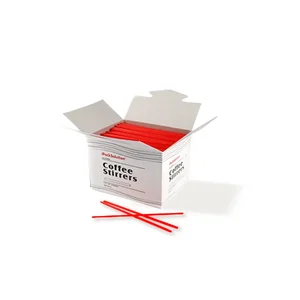 5″ Red Plastic Stirrers