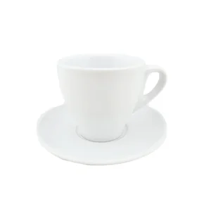 White Espresso Cups–set of 6 cups and saucers