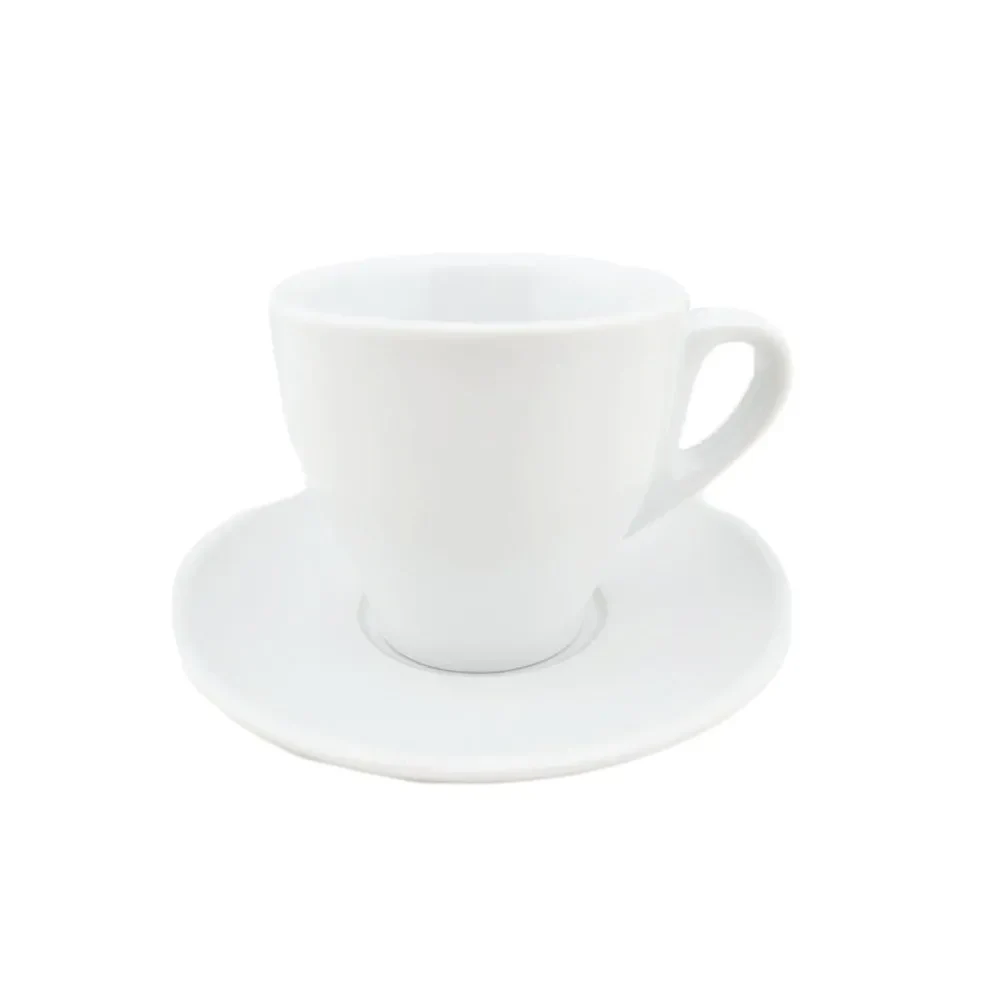 White Espresso Cups–set of 6 cups and saucers