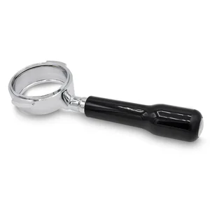 E61 Bottomless Portafilter Black Handle w/ Filter Basket