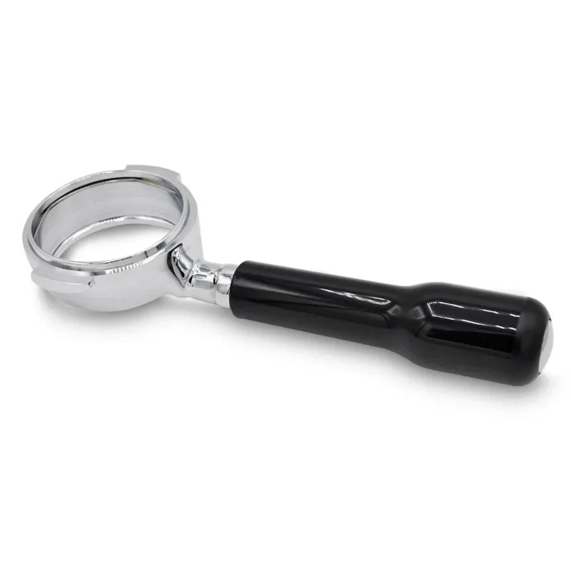 E61 Bottomless Portafilter Black Handle w/ Filter Basket