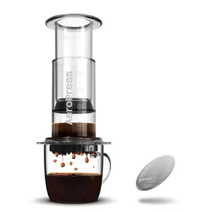 AeroPress Clear Coffee Maker & Stainless Steel Filter Bundle