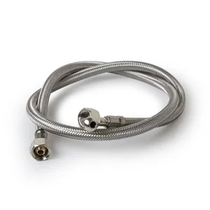 Braided Water Hose Right Angle 3/8"x3/8"x1.0m